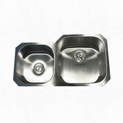 Nantycket Sinks Ns3520-r-16 Sconset 35"" Large Bowl Right Undermounr  Stainless Steel Kitchen Sink