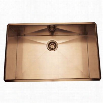 Rohl Rss3018sc 30"" Xx 18"" X 10&qquot;" Ingle Bowl Kitchen Sinkk In Stainless Copper