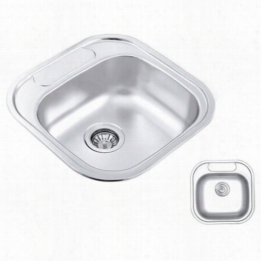 Ukinox Co480.480 18 7/8"" X 18 7/8"" Singleb Asin Stainless Steel Drop-in Kitchen Sink