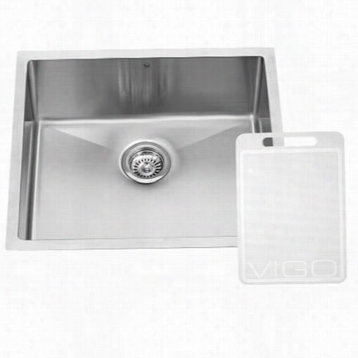 Vigo Vgr2320c 23"" Undermount 16 Measure  Stainless Steel Single  Kitcchen Sink