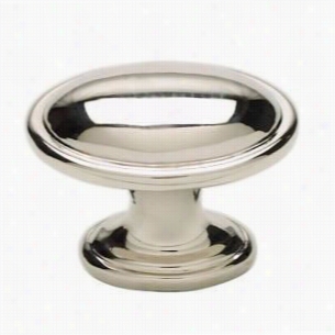 Atlas Homewares 316-pn Austen 1-1/3& Quot;" Oval Knob In Polished Nickle