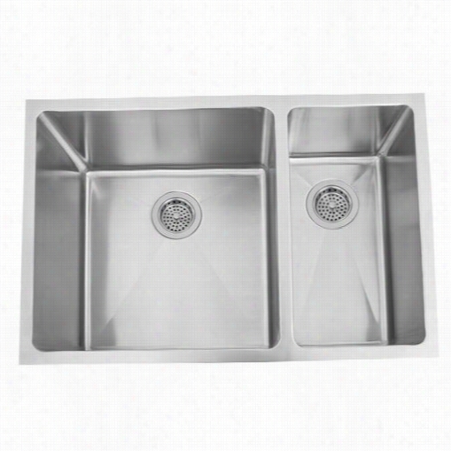 Barclay Kssdb2526-ss Genaro 29&quo;t" Double Bowl Kitchen Sink In Stainleess Steel