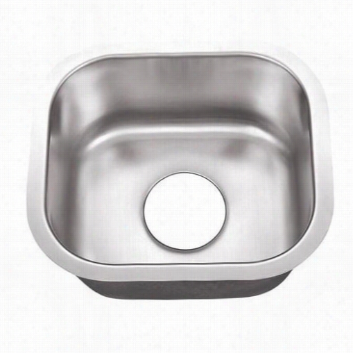 Belle Foret Fbsb608 Undermount Stainless Steel 14-5/8"" X13q&uot;" X 8"" No Hole Singe Bowl Kitchne Sink In Satin Thicket