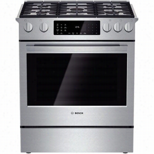 Bosch Hdi8054u 800 Series 30"" Dual Fuel Slide-in Range In Stainless Ssteel