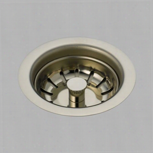 Brizo 72010-pn Venuto Kitchn Sink Flwnge And Strainer In Polished Nickel