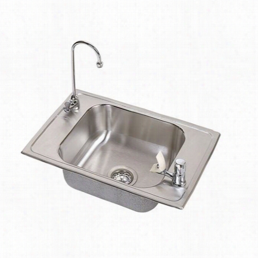 Elkay Cdkad2517vrc Celebrity Singe Basin Classroom Sink Package In Stainless Steel