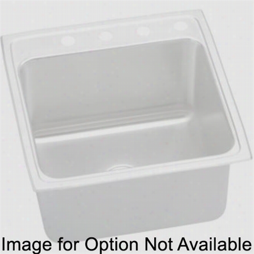 Elkau Dlrq2221205 Lustertone 22"" Top Mount Single Bowl 5 Hole Stianless Harden Sink