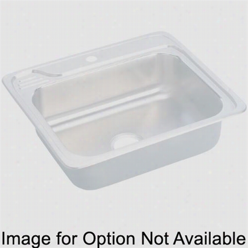 Elkay Ecc2522mr2 Gourmet 52"" Top Motu Single Bwol 2 Hole Stainless Steel Sink