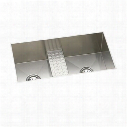 Elksy Efulb331810cdb Avado 33"" Undermount Double Bowl Stainlesss Harden Sink Small Bowl On Left