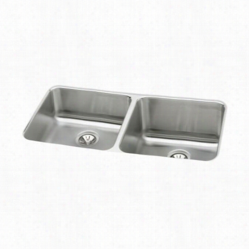 Elkay Eluh311810 Lustertone 10"" Deep Double Bowl Undermount Sink