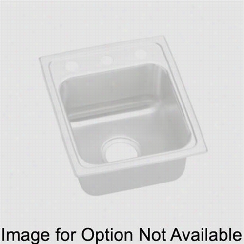 Elkay Lrad131665mr2 Lustertone 6-1/2"" Top Muont Single Bwol 2 Hole Middle/ Right Stainless Steel Sink