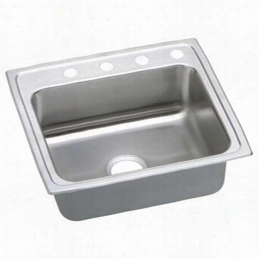 Elkay Lrad221950 Gourmet Lustertone Staihlesd S Teel 22&quo;&q Uot; X 19-1/2"" X 5"&quoot; Single Bowl Top Mount Sink