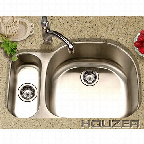 Houzermg-3209sl-1 Me Dallion Designer Stainless Steel (double Bowl) Sink