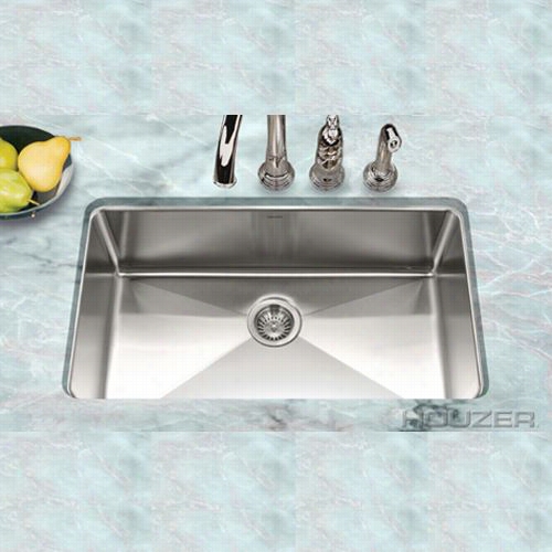 Houzer Nog-4150 Nouvelle 31"" Undermount Gourmet Single Bowl Merge