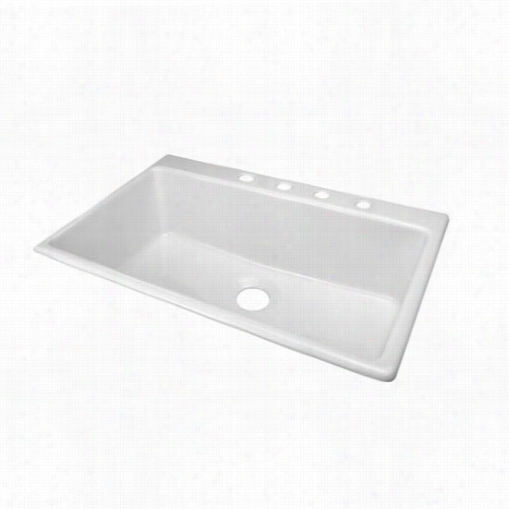 Lyons Industries Dks 4 Faufet Hole Acrylic Itchen Sink