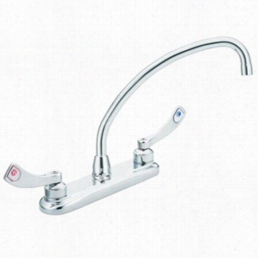 Moen 8282 M-dura Two Handle High Arc Kitchen Faucet In Chrome