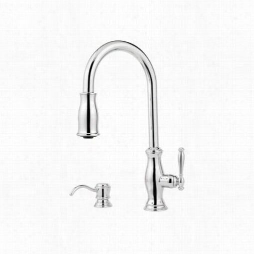 Pfister Gt529-tmc Hanover 2 Or 4 Hol Epull Down Kitchen Faucet In Polihed Chrome