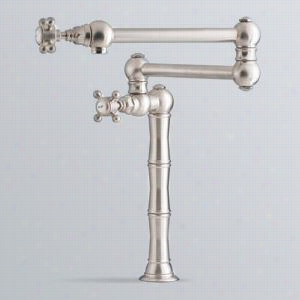 Rohl A1452lm-2 Deck Or Island Mounted Oscillate Arm Pot Filler With Metal Levers