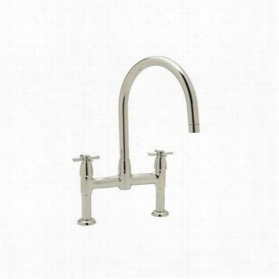 Rohl .u4292x Perrin And Rowe Contemporary Bridg E Kitchen Faucet With Traverse Hhandles