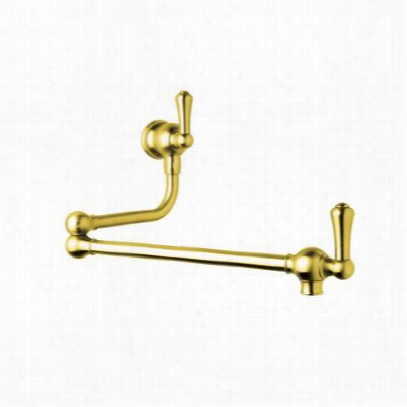 Rohl U.4799ls-ib-2 Perrin And Rowe Wall Mount Swing Arm Pot Filler In Inca Brass With Mettal Leve