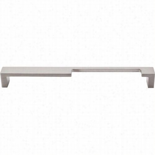 Top Knobs Tk261bsn Modern Metro 9"" Cc Notched Handle Pul Lb In Brushed Satin Nickel