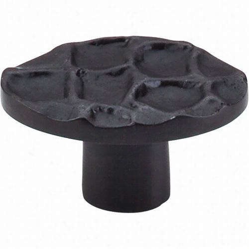 Top Knobs Tk298cb C Obblestone Small Oval Knob In Coal Black