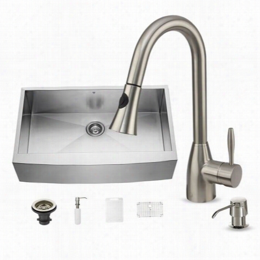 Vog Vg15139 All In One 36"&qu Ott; Farmhouse Unsullied Steel Ki Tchen Sin Kand Vg020001st Faucet Swt