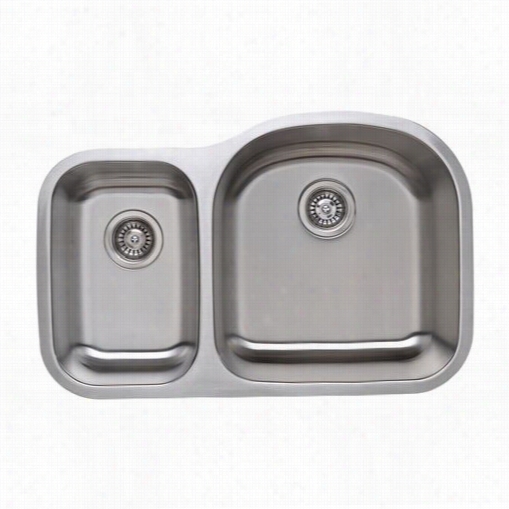 Wells Sinkware Cmu3221-79d-1 Craftsmen  31-1/2"" X 20-1/2"" X 9"" Double-bowl Topmount Stainless Steel Sink Kit