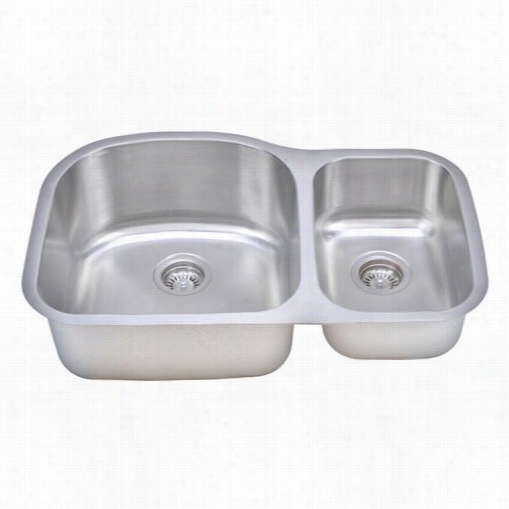 Wells Sinkware Cmu3221-97d Craftsmen 32-1/2"" X 20-1/2"" X 9"" 18 Gauged O Uble-bowl Topmount Stainless Stel Sink