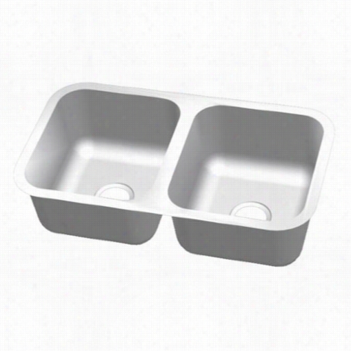 Wells Sinkware Cmu3318-99=16 Craftsmen 32-1/2"" X 32-1/8"&;quot; X 9"" 16  Gauge Double-bowl Topmount Stainless Steel Sink