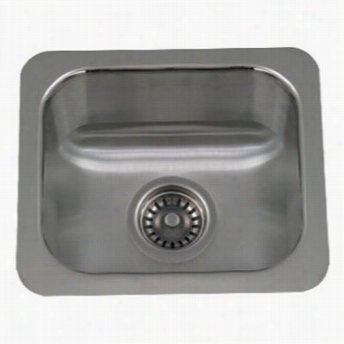 Whitehaus Wcus-1412 New England Small Semi Square Stainless Steel Undrmount Sink