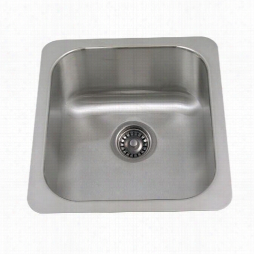 Whtiehaus Wcus-1618 New England Semi Square Spotless Steel Undermount Sink