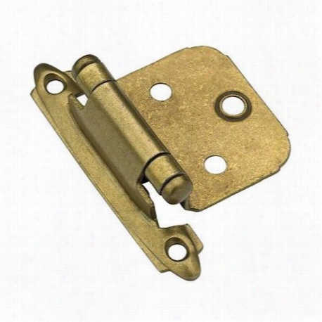 Amerock Cm7139-bb Burnsihed Brass Overlay Self Closing Hinge