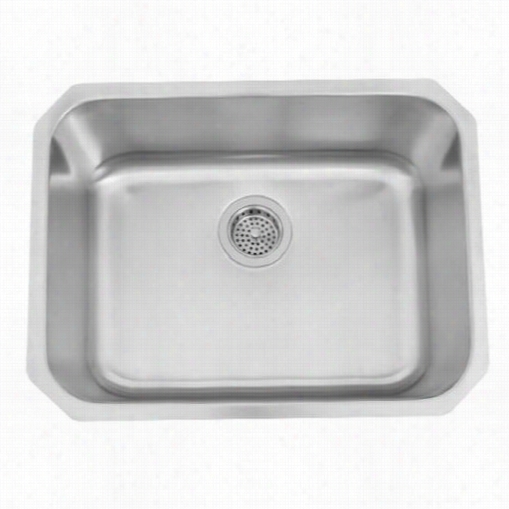 Barclay Pssb2104-ss Vega 23"" Erctangular Sinngle  Bowl Prep Sink In Unsullied Steel