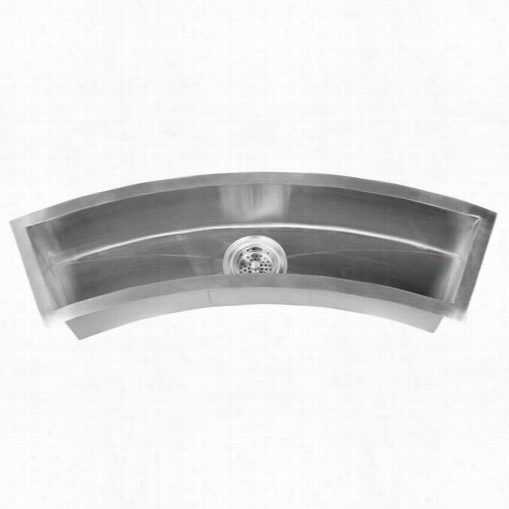 Barclay Tsssb2120-s Wright 33"" Zero Radius Curved Trough Sink In Stainlesss Steel