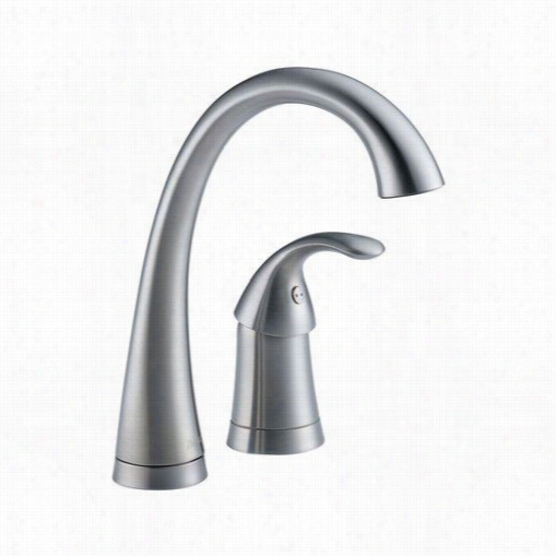 Delta 1980-a-dstpilar Sin Gle Handle Bar/prep Faucet Inn Northern Stainless