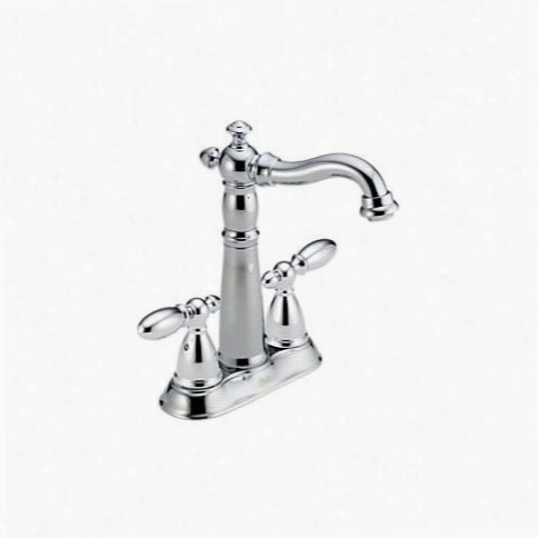 Deelta 2155-dst Victori An Two Handle Bar/prepfaucet In Chrome