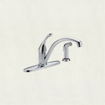 Delta 440-dst Collins 1 Manage Kitchen Faucet In Chrome   With Spray