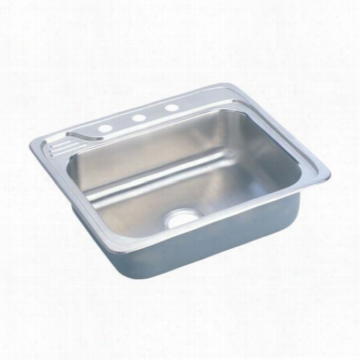 Elkay Ecc25220 Gourmet 25"" Top Mount Single Bowl Stainless Steel Sink