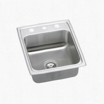 Elkay Lr15220 Lustertone 22"" ;top Mount Single Bowl Stailness Steel Sink