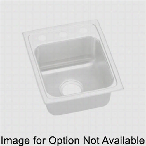 Elkay Lrad1517r5mr2 Usterone 4-3/8"" Top Mount Single Bowl 2 Middle/rgiht Hol Estainless Steel Sink