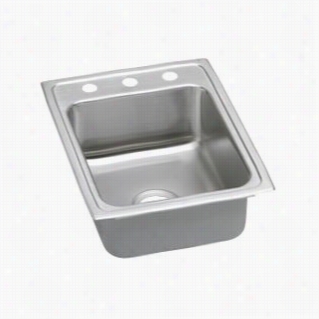 Elkay Lrad1722500 Lustertone 4-7/8"" Top Mount Single Bow Ls Tainless Steel Sink