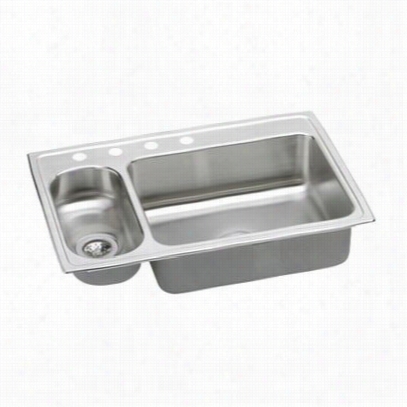 Elkay Psmr3322r0 Pacemaker 33"" Drop In Fold Bowl Stainless Steel Sniks Small Bowl On Very