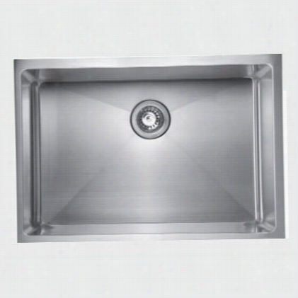 Fluid Fs-usr2719 Arc  Undermount Single Bowl Kitchen Sink In Stainless Steel