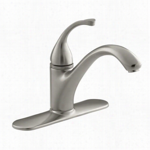 Kohler K-10411 Forte Single Contro Kitcen Sink Faucet With Escutcheon And Lever Hadle