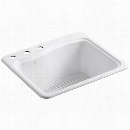 Kohler K-6657-3 River Falls 3 Hole Self Rimming Sink