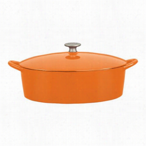 Mario Batali 826810 6 Quart Persimmon Oval Dutch Oven