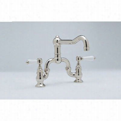 Rohl A1420lm-2 Bridg E Kitchen Faucet With Metal Levers