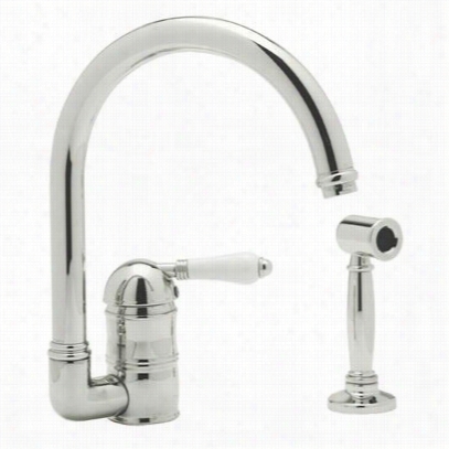 Rohl A3606lpws Country Kitcheh Low Lead Kitchen Faucet With Side Spray And Handle