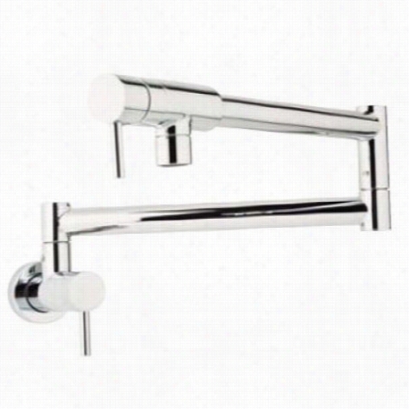 Rohl Ql66l Modern Kitchen Wall Mounted  Swing Arm Pot Filler With Lever Handles At W All And At Outlet